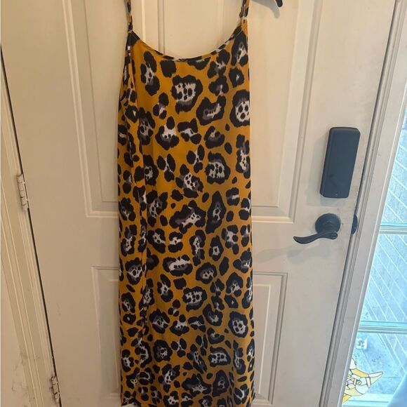 Anthropologie JODIFL Leopard Print Satin Leopard Print Maxi Dress - Picture 2 of 4